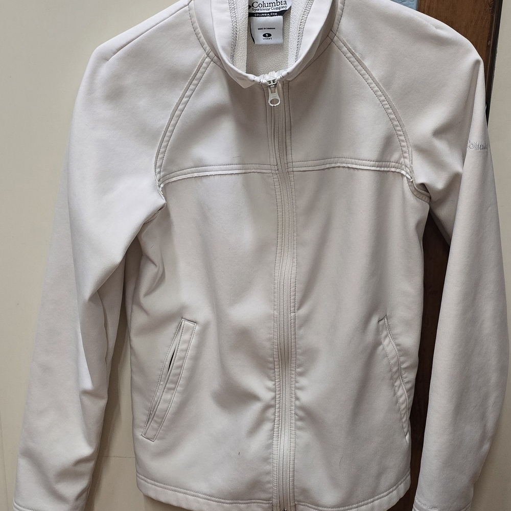 Columbia Cream Full-Zip JacketColumbia Ivory Zip-up Jacket, Women's Small